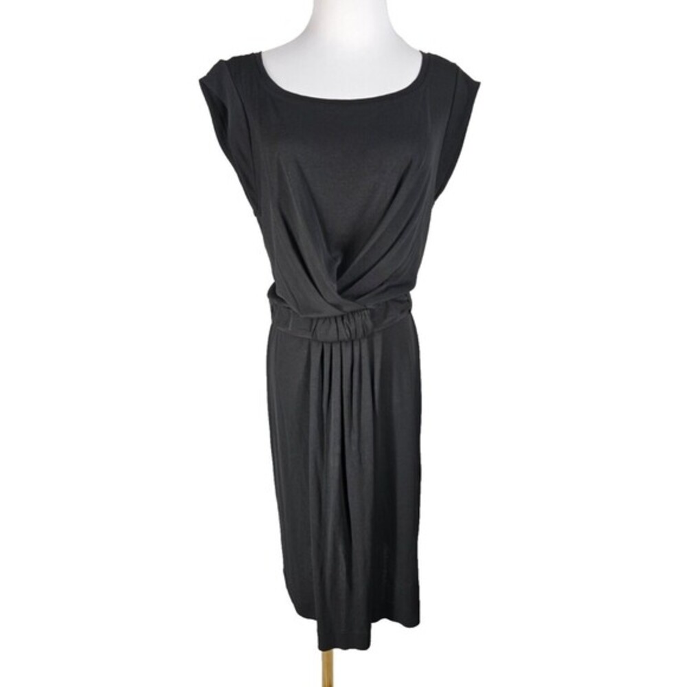 Piazza Sempione Little‎ Black MIDI Dress Cap sleeves IT 48